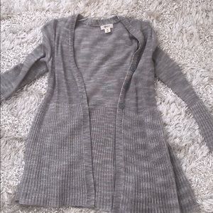 Cardigan grey pink cream lines